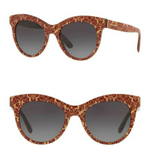 Dolce & Gabbana Accessories - DOLCE & GABBANA Collection Damascus Glitter on Bordeaux ((RARE)) Sunglasses
